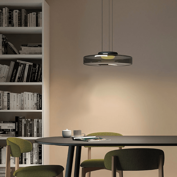 Modern Glass Pendant Light in Bauhaus Style - AuroraSphere-Amber-1 Level-D 9.84 x H 4.33 inches-The Livary