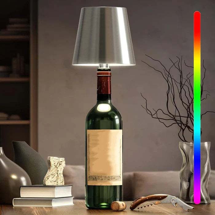 Portable LED Bottle Lamp - GlowBottle-Black-3 Colours-The Livary