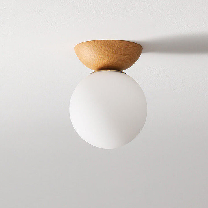 Japanese Style LED Ceiling Lamp – Renji-Warm light-Recessed light-Wood-The Livary