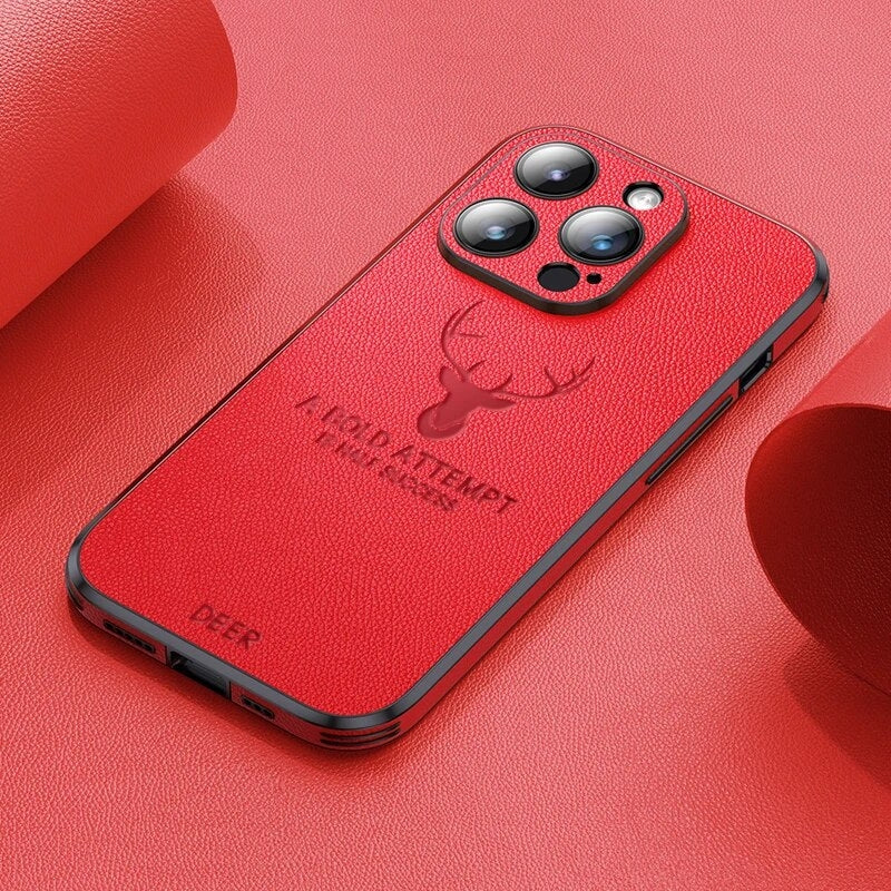 Luxury Deer Leather iPhone Case - Veltro