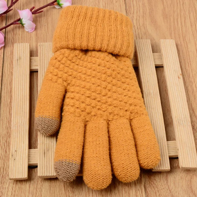 Knitted Touchscreen Gloves for Women - Amara-Black-The Livary