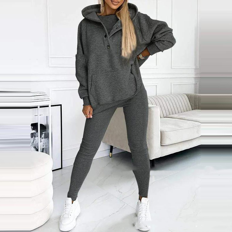 Trendy Lounge Set of 3 - Elena-Dark grey-S-The Livary