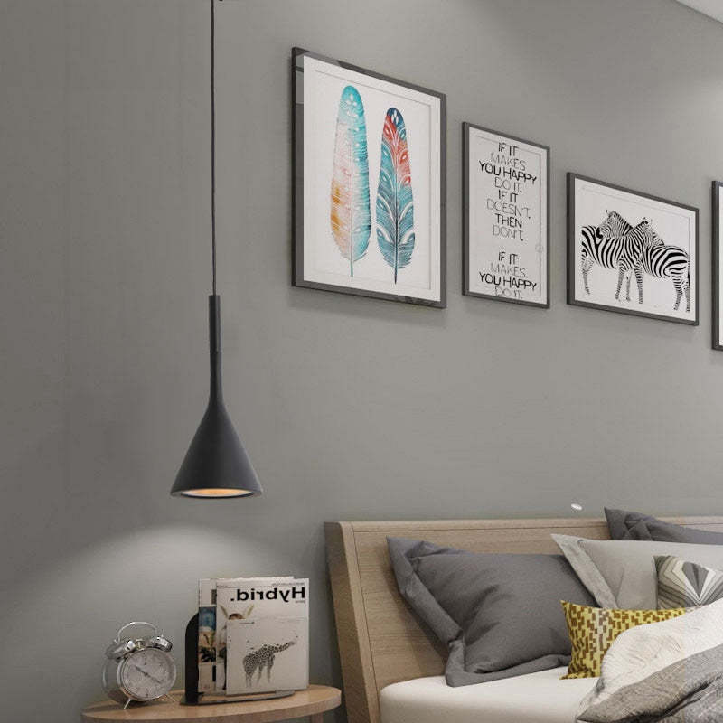 Modern Triangle Pendant Lamp - Trionda-Black-The Livary