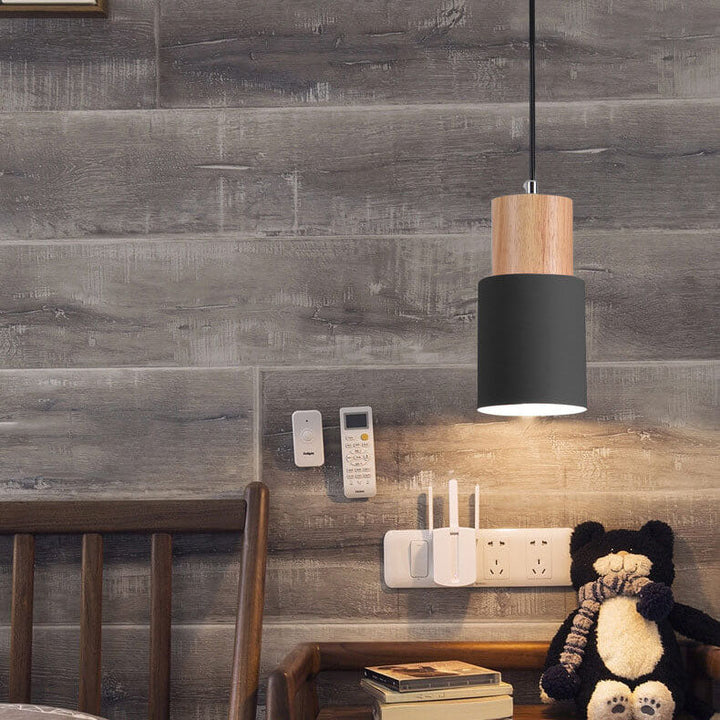 Minimalist LED Cylinder Pendant Lamp - NordicGlow-White-The Livary
