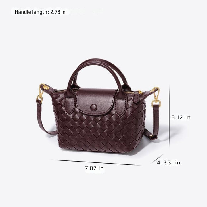 Braided Mini Bag - Elena-White-The Livary