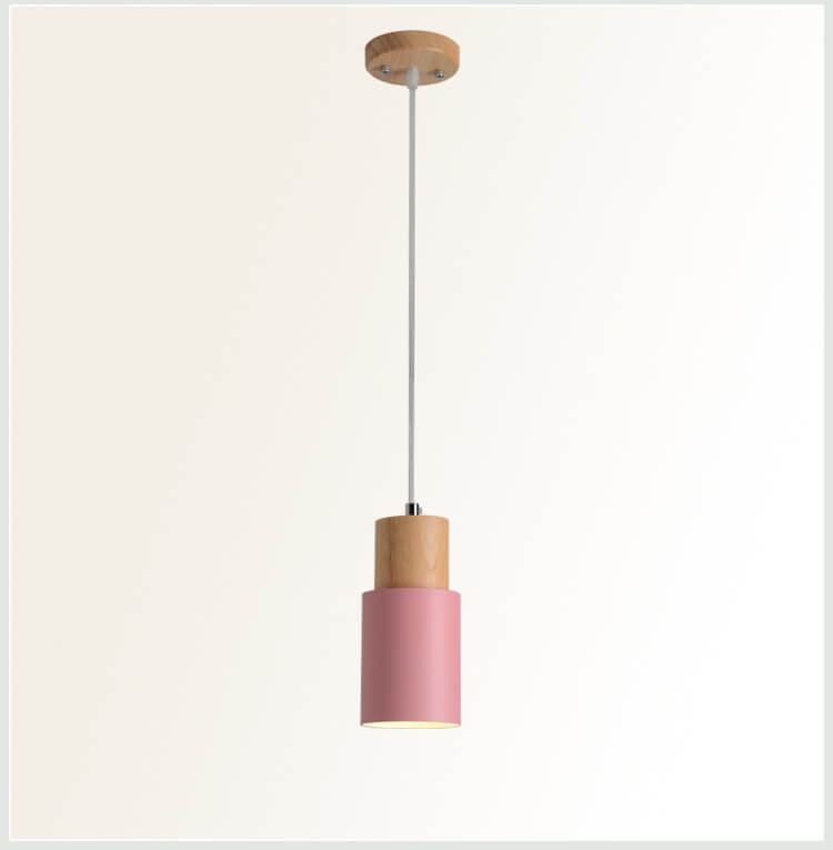 Minimalist LED Cylinder Pendant Lamp - NordicGlow-White-The Livary
