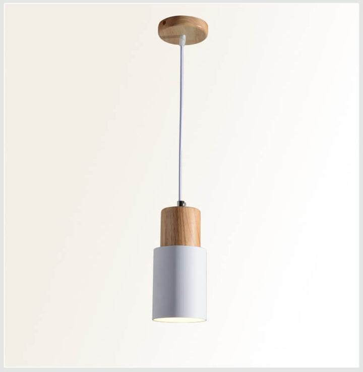 Minimalist LED Cylinder Pendant Lamp - NordicGlow-White-The Livary
