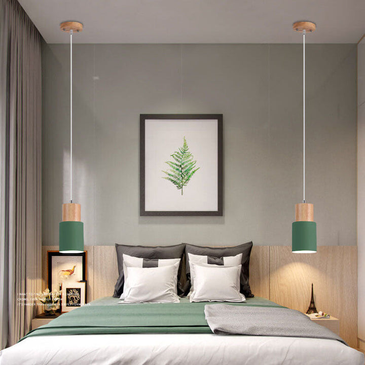 Minimalist LED Cylinder Pendant Lamp - NordicGlow-White-The Livary