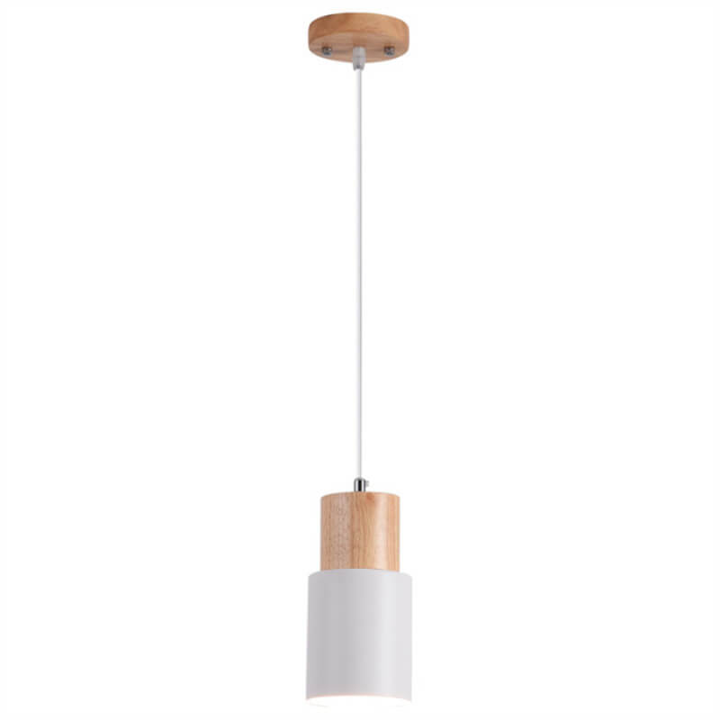 Minimalist LED Cylinder Pendant Lamp - NordicGlow-White-The Livary