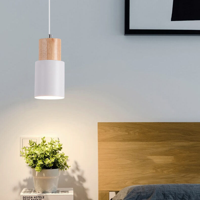 Minimalist LED Cylinder Pendant Lamp - NordicGlow-White-The Livary
