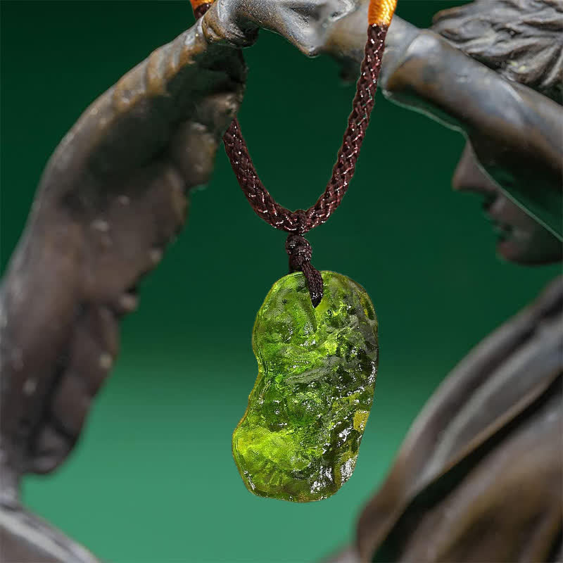 Purification Green Moldavite Necklace - Alina-Necklace + Natural Stone-3-5g-The Livary