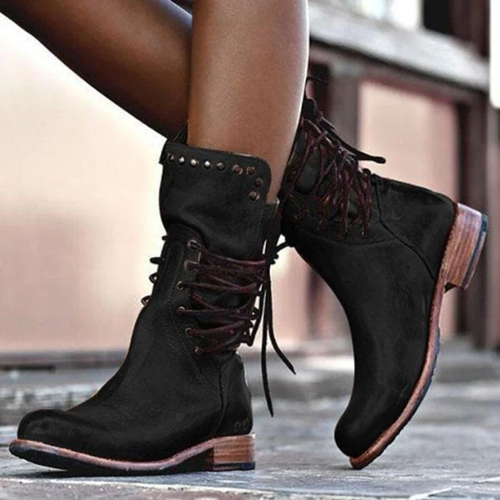 Stylish Leather Women's Shoes - Sophie-Black-3.5-The Livary