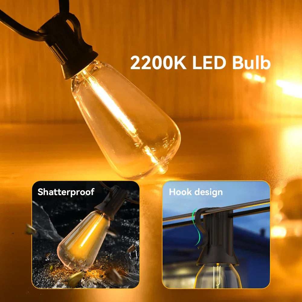Waterproof LED Light String - LumiGlow-15 M-The Livary