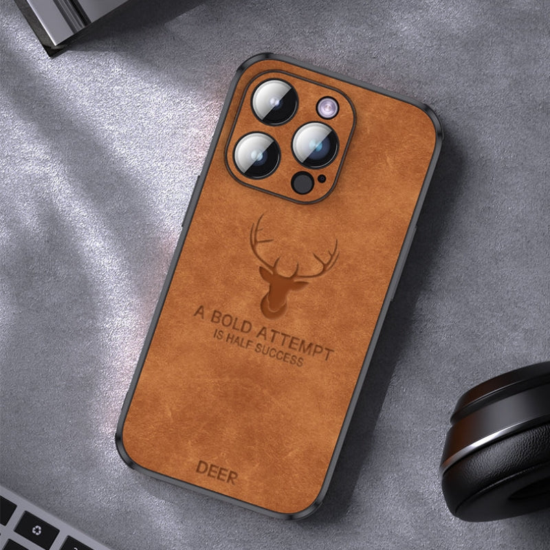 Luxury Deer Leather iPhone Case - Veltro