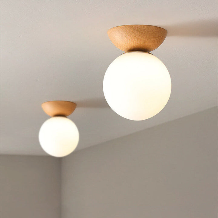 Japanese Style LED Ceiling Lamp – Renji-Warm light-Recessed light-Wood-The Livary