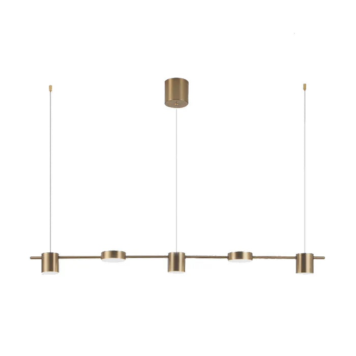 Modern Aluminium Pendant Lamp - AuraDrum-3-Gold-White-The Livary
