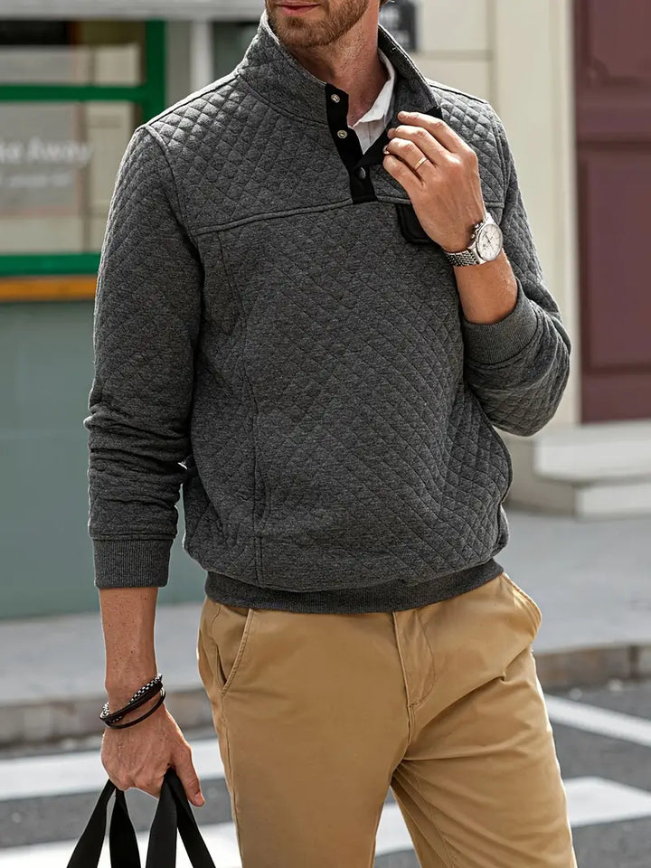 Comfortable Men's Sweater – Victor-Grey-S-The Livary