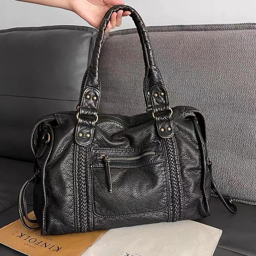 Vintage Leather Handbag - Marisol-The Livary