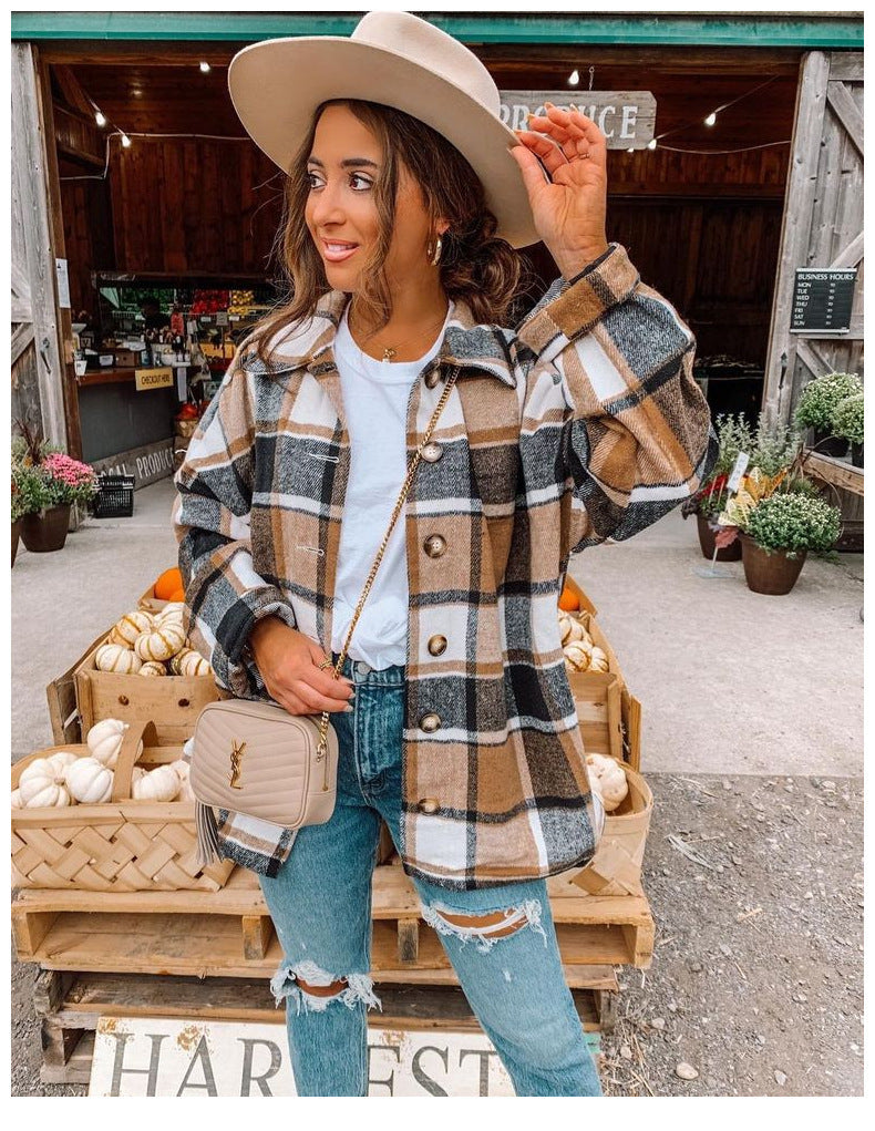 Stylish Ladies' Autumn Cardigan - Sophie-Brown Accent-S-The Livary