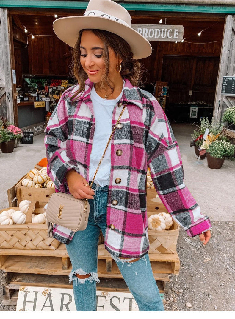 Stylish Ladies' Autumn Cardigan - Sophie-Fuchsia Accent-S-The Livary