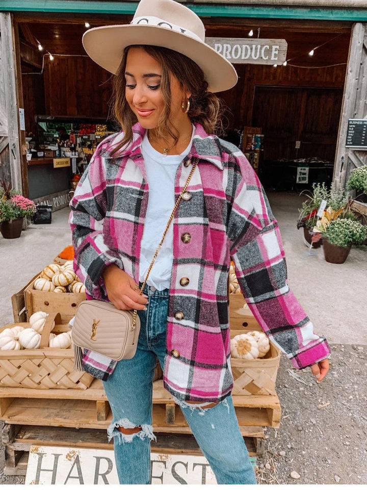 Stylish Ladies' Autumn Cardigan - Sophie-Fuchsia Accent-S-The Livary