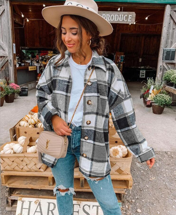 Stylish Ladies' Autumn Cardigan - Sophie-Grey Accent-S-The Livary