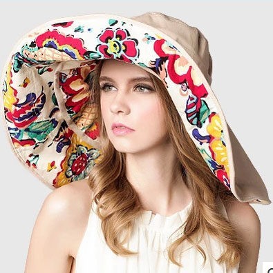 Lightweight, sun-resistant women's beach hat with a wide brim – Cleofa-White-The Livary