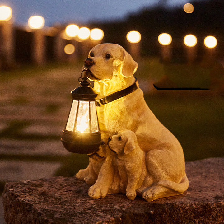 Solar Dog Figurine with LED Lighting - LumiPup-Labrador-The Livary