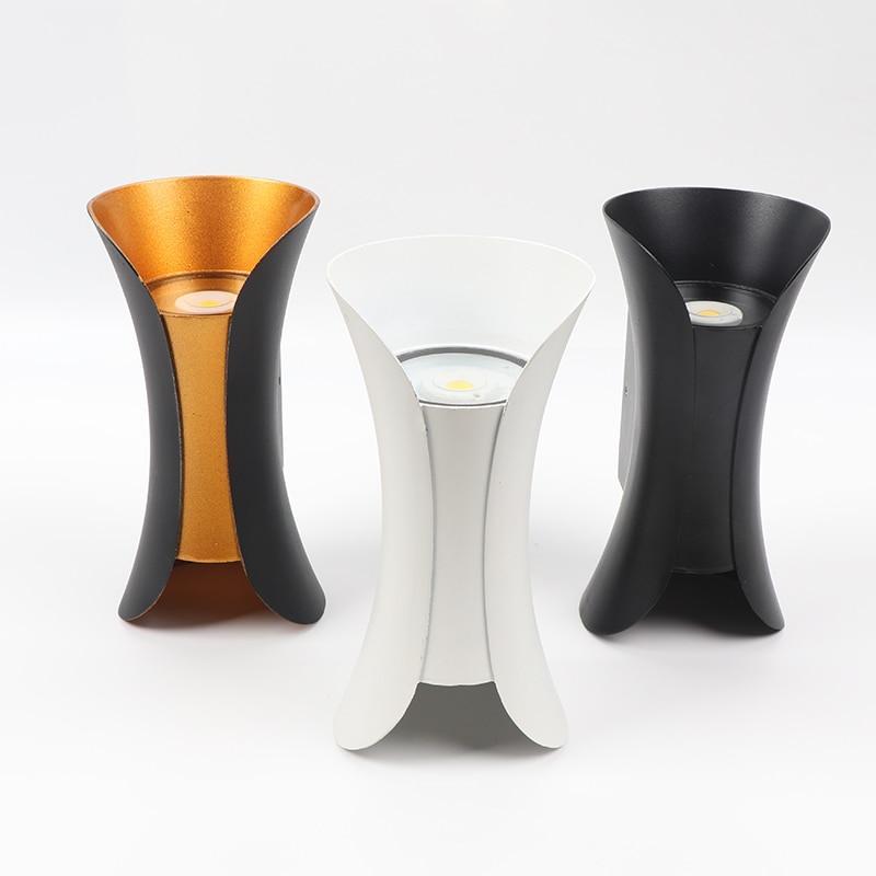 Modern LED Outdoor Wall Lamp - LumiEdge-Black and Gold-Small 6W-Warm white-The Livary