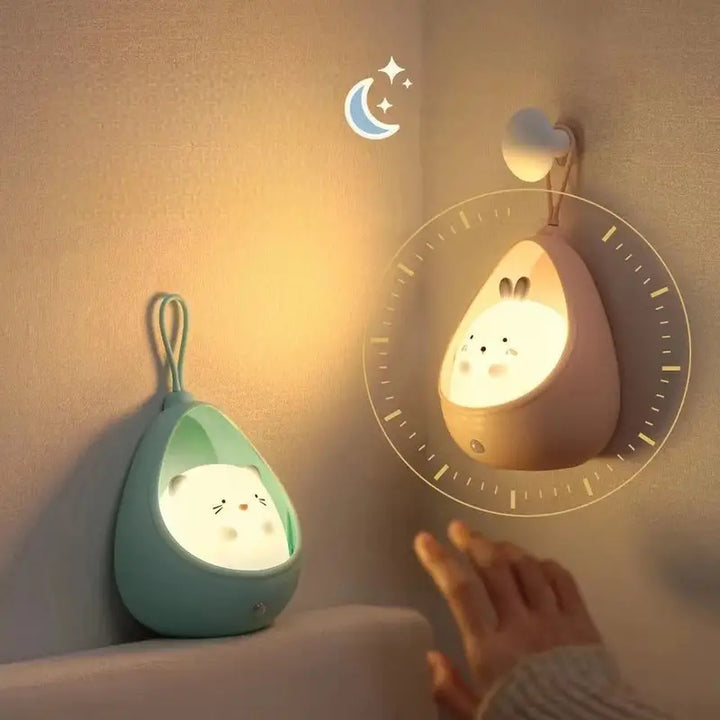Animal Night Light - PurrLight-Pink-Katje-The Livary