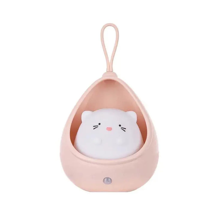 Animal Night Light - PurrLight-Pink-Katje-The Livary