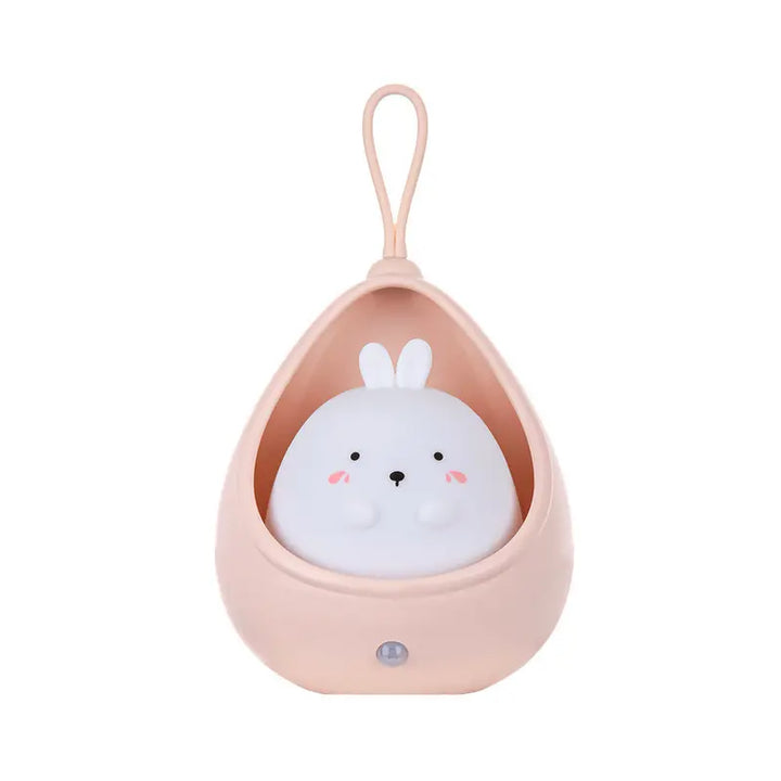 Animal Night Light - PurrLight-Pink-Rabbit-The Livary