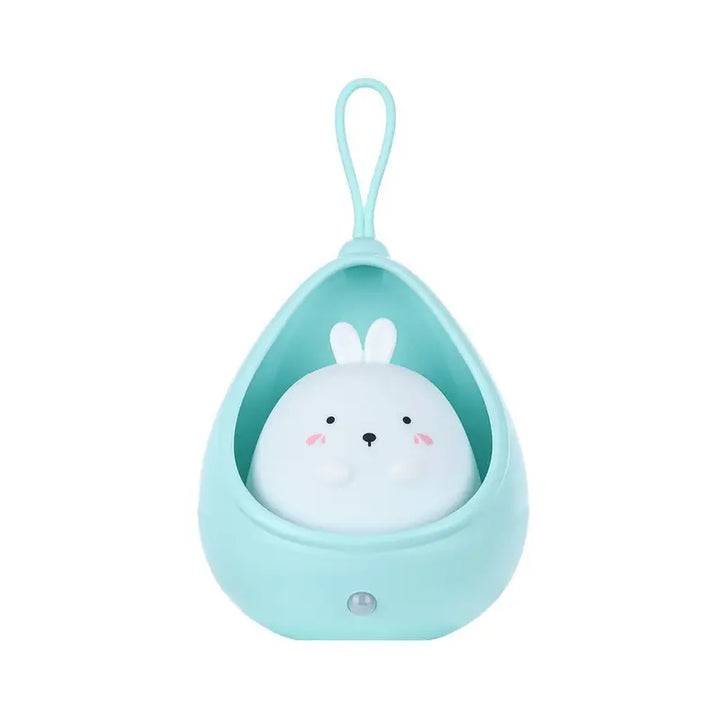 Animal Night Light - PurrLight-Blue-Rabbit-The Livary