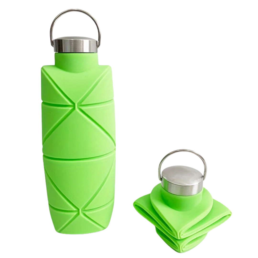 Collapsible Water Bottle 750 ML - AquaFold-Green-The Livary