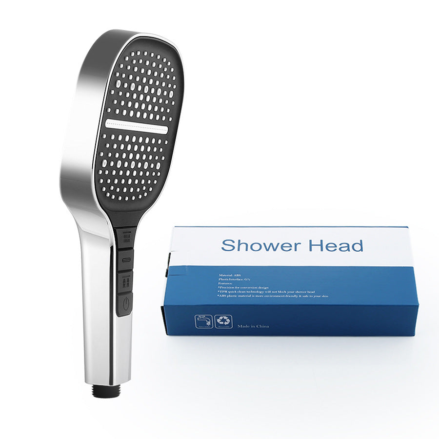 Luxury Shower Head with 7 Settings – HydraLux-Black-The Livary