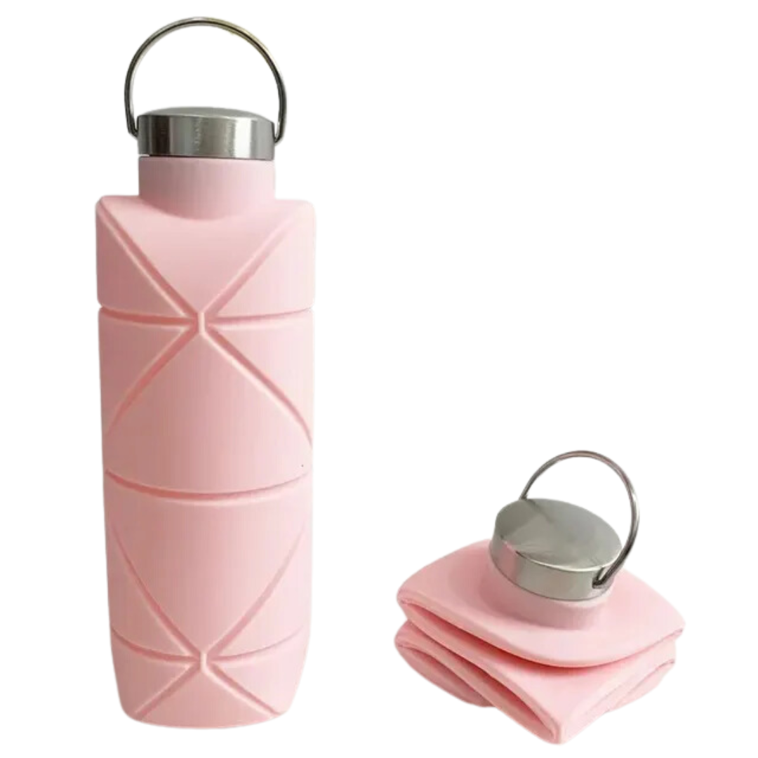 Collapsible Water Bottle 750 ML - AquaFold-Pink-The Livary