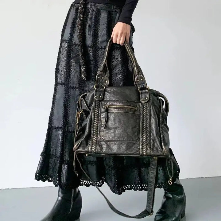 Vintage Leather Handbag - Marisol-The Livary