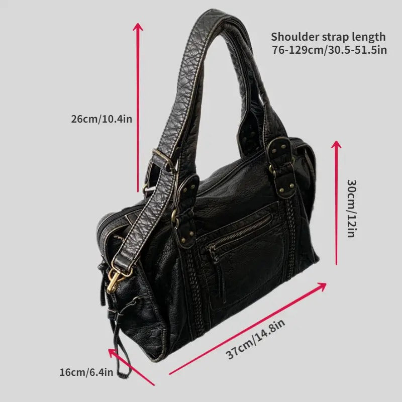 Vintage Leather Handbag - Marisol-The Livary
