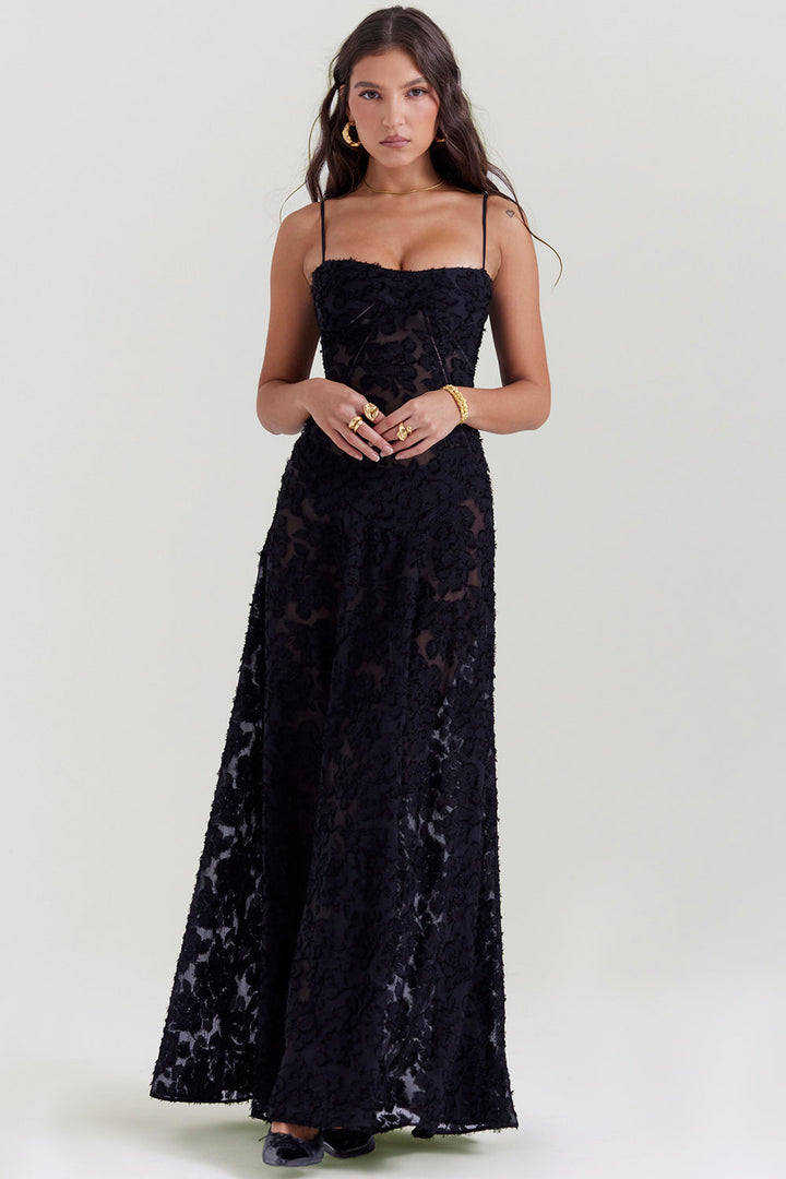 Stylish Sleeveless Dress – Viviana-Black-XS-The Livary