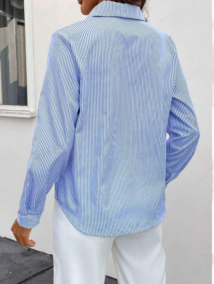 Classic Striped Women's Blouse - Larissa-XS-The Livary