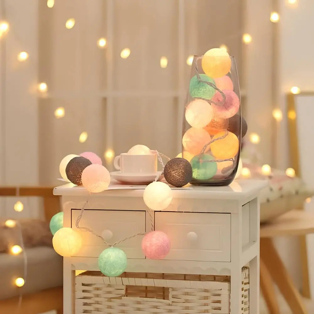 Atmospheric Ball String Lights - LumaBreeze-Candy-59.05 inch es-USB-The Livary