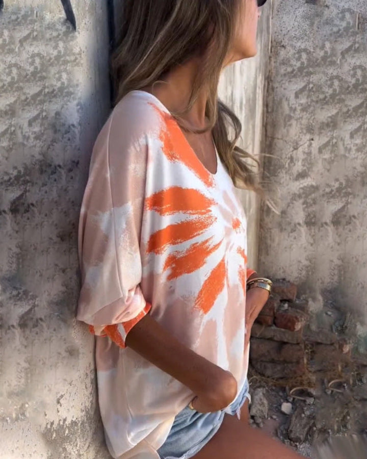 Comfortable & Versatile Women's Shirt with Round Neck – Maila-Orange-S-The Livary