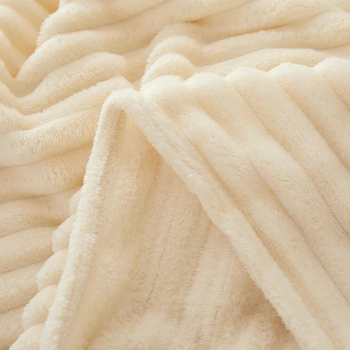Wide Striped Flannel Fleece Blanket - CozyStripe