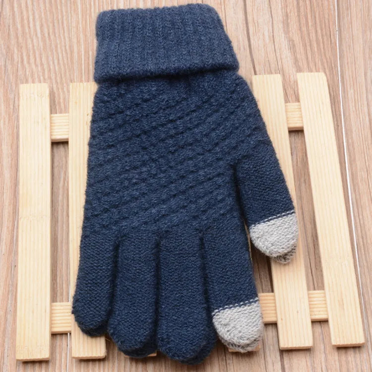 Knitted Touchscreen Gloves for Women - Amara-Black-The Livary
