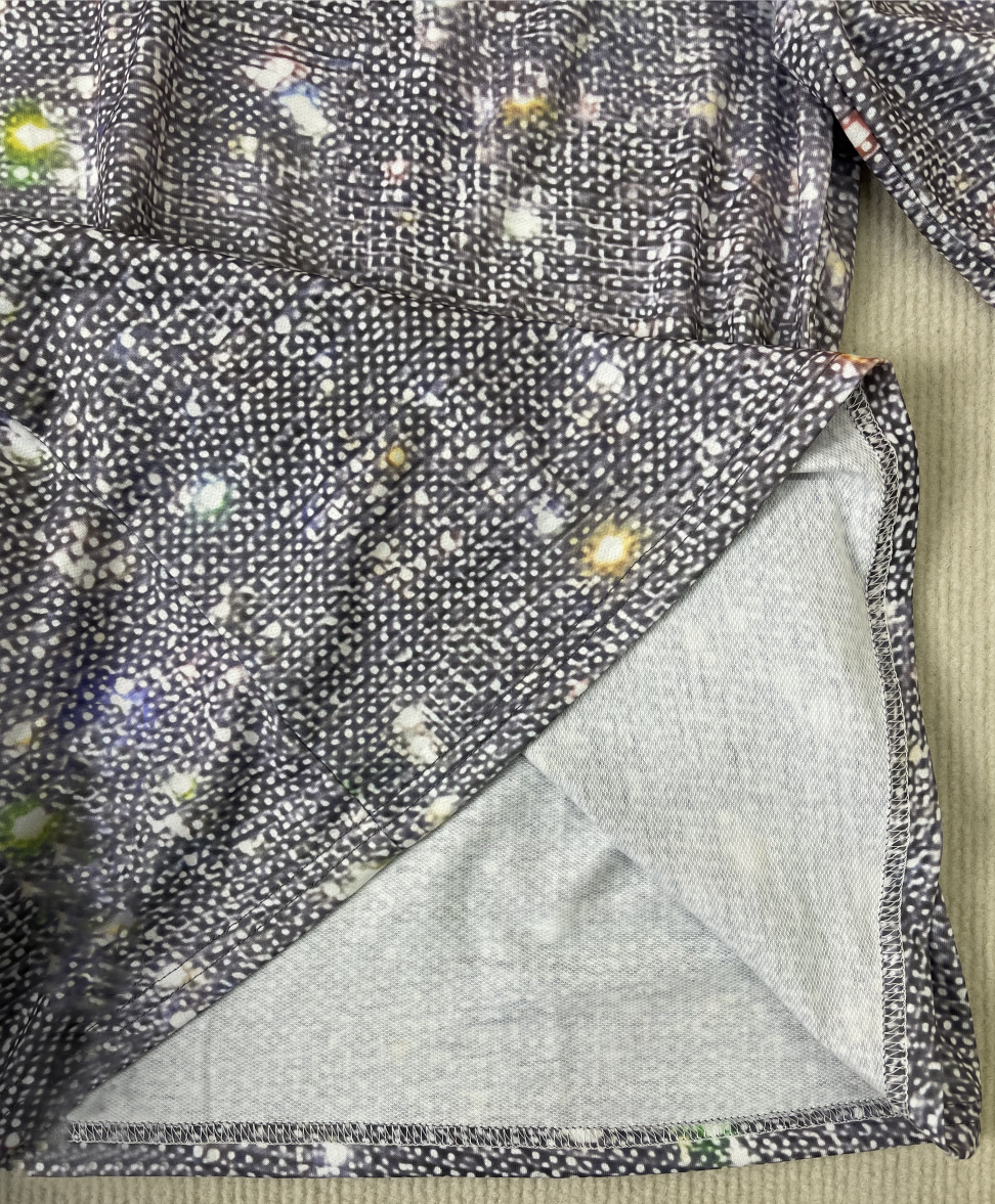 Shimmering Silver Disco Glitter V-Neck Long Sleeve - GlamFrost-S (36/38)-The Livary