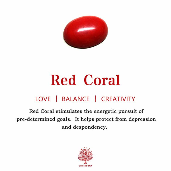 Large Cat's Eye Gemstone Ring - Liora-Red Coral-2.13 in-The Livary