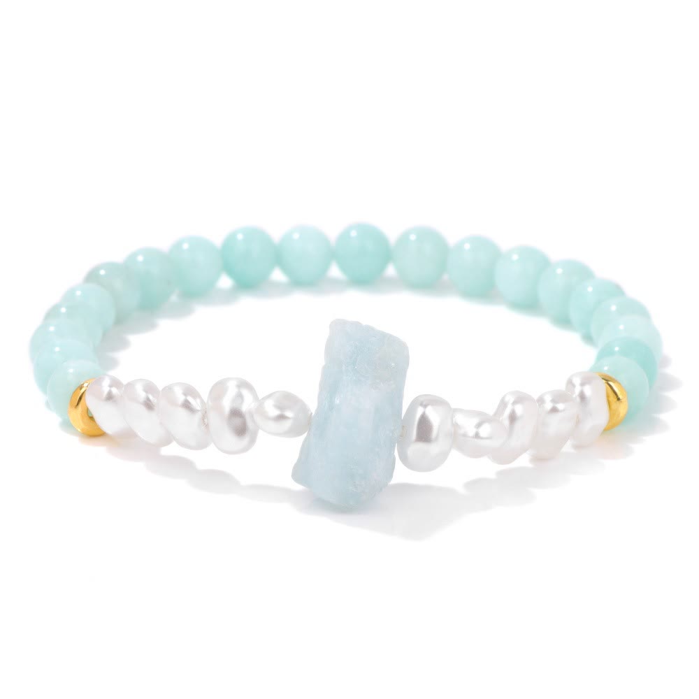 Natural Crystal Beads Bracelet - Eline-Amazonite-The Livary