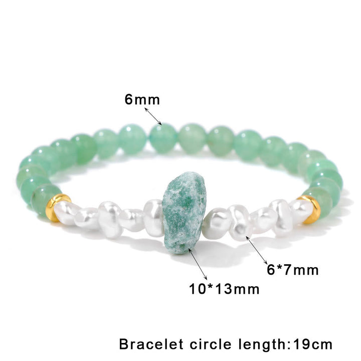 Natural Crystal Beads Bracelet - Eline-Amethyst-The Livary