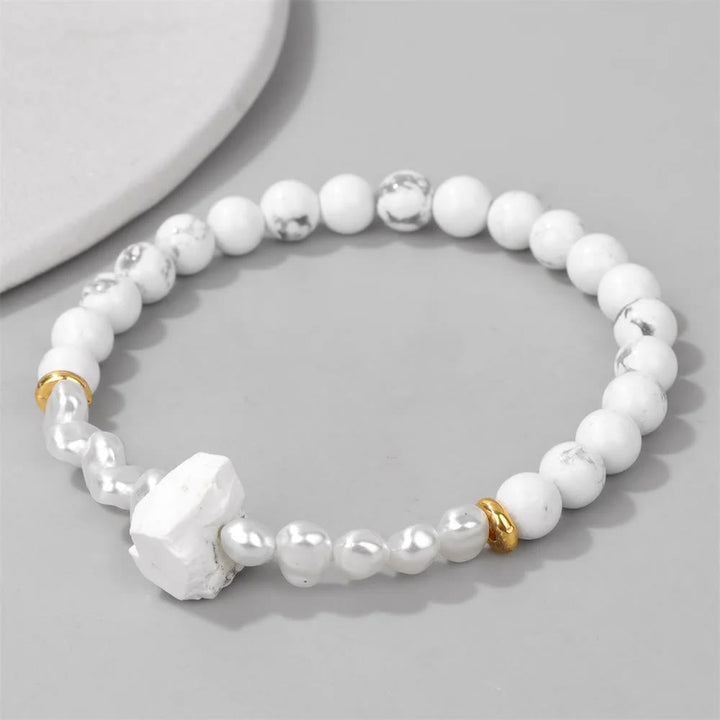 Natural Crystal Beads Bracelet - Eline-Amethyst-The Livary