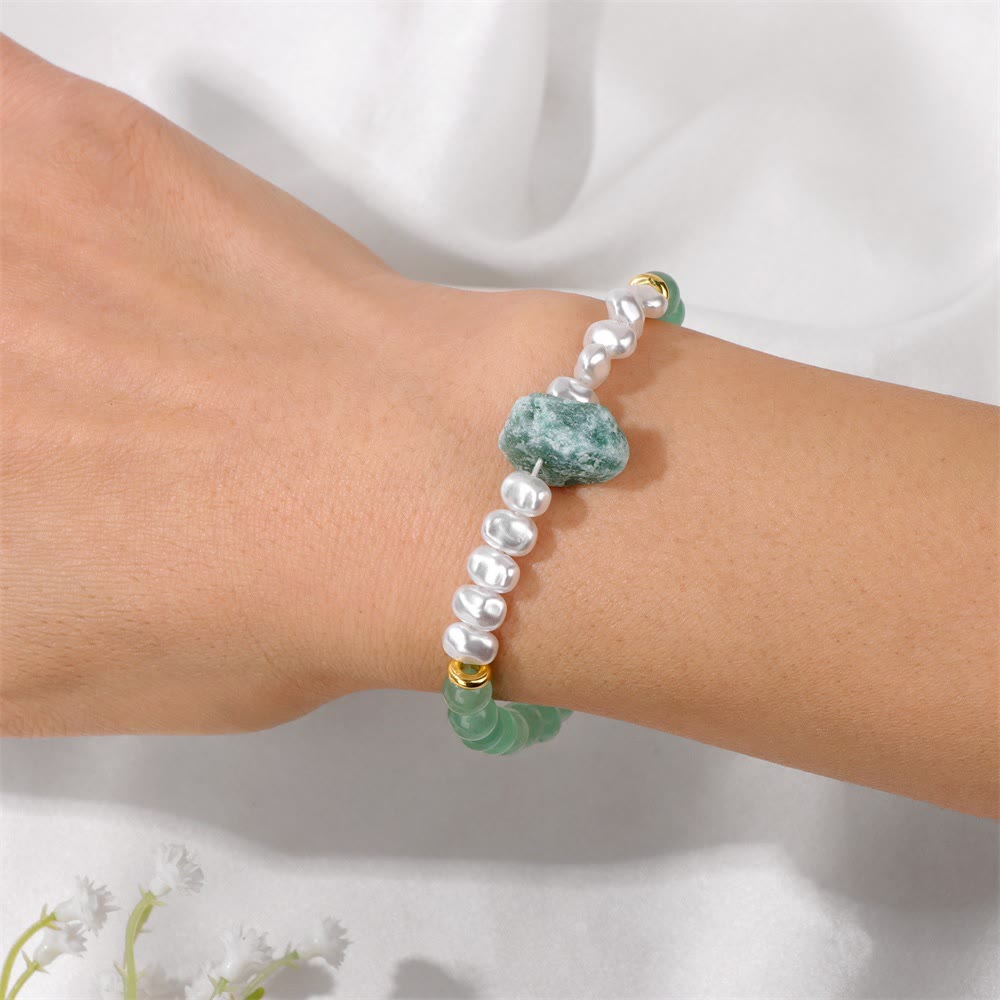 Natural Crystal Beads Bracelet - Eline-Amethyst-The Livary
